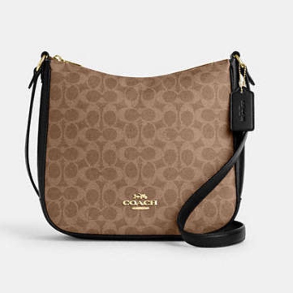 Coach Ellie File Bag In Signature Canvas - Picture 1 of 9